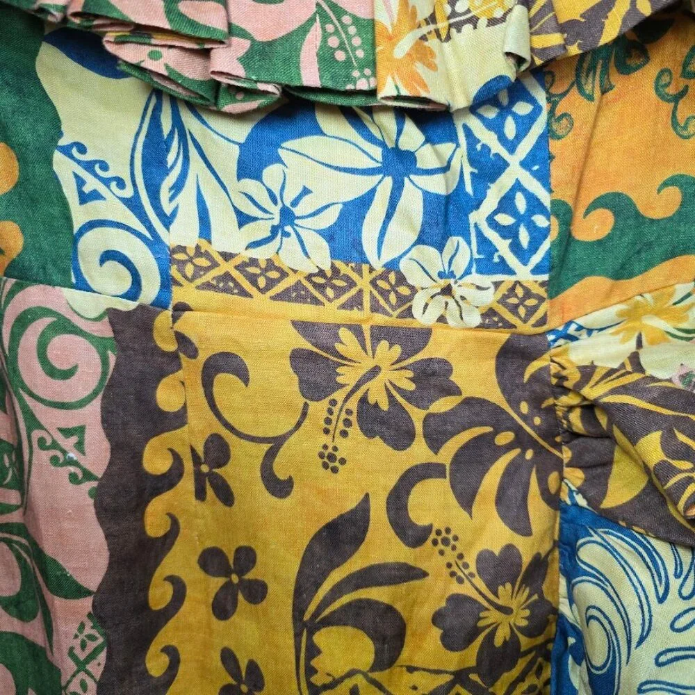 NWT ALEMAIS Archie Floral Linen Mini Flounce Dress 2 - Picture 3 of 13